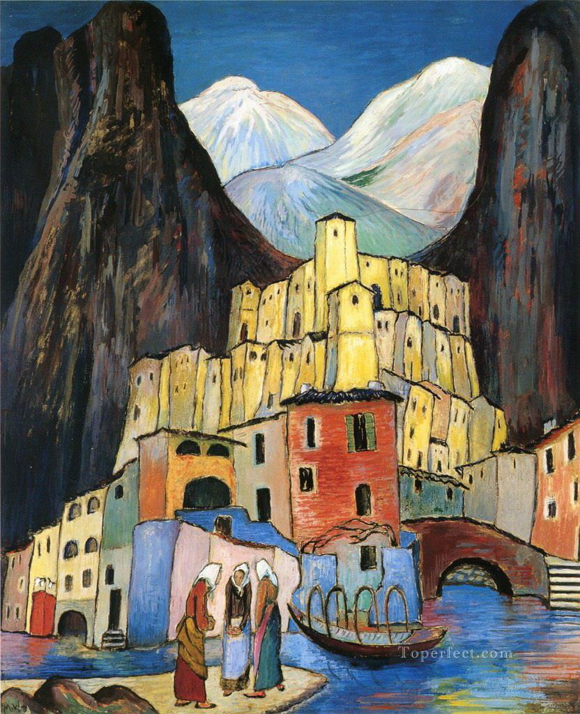 cityscape Marianne von Werefkin Expressionism Oil Paintings